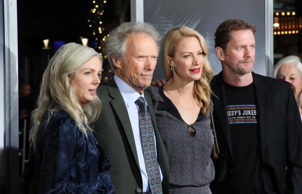 Clint and Allison with Christina Sandera and Alison's husband Stacy Poitras at the premiere of "The Mule" in Westwood, California on Dec. 10, 2018.